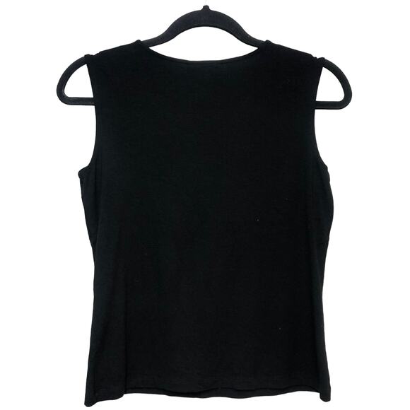 Talbots V-Neck Lace Pullover Top Black Women's Size Small - Picture 4 of 6
